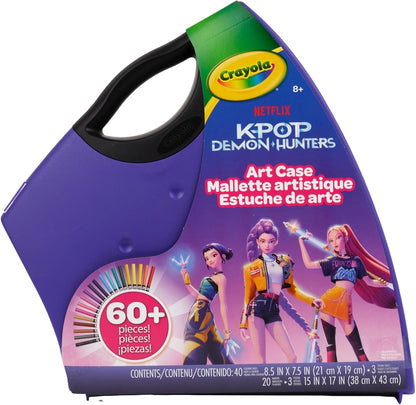 Kpop Demon Hunters Art Case (40+Pcs), Coloring & Sticker Craft Kit
