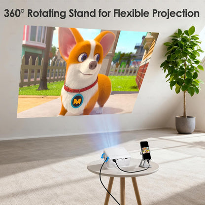 Mini Projector with Wifi and Bluetooth,  2026 Upgraded Projector 1080P