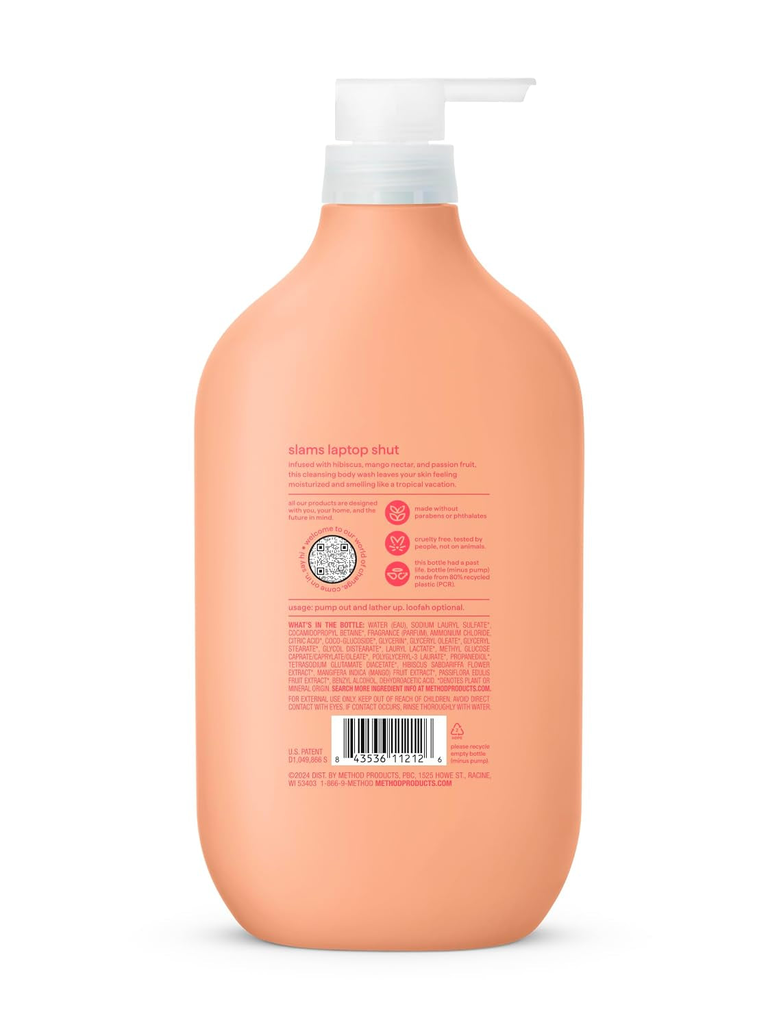 Body Wash, Island Mist-Leaves Skin Feeling Soft & Moisturized, Made without Parabens, Notes of Hibiscus, Mango Nectar & Passion Fruit, 28 Fl Oz
