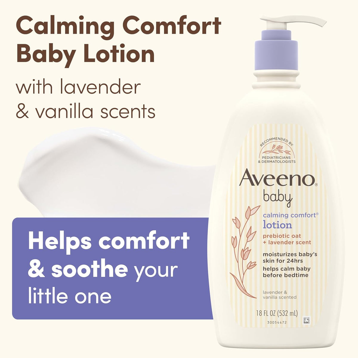 Aveeno Baby Calming Comfort Moisturizing Body Lotion, 18 Fl. Oz