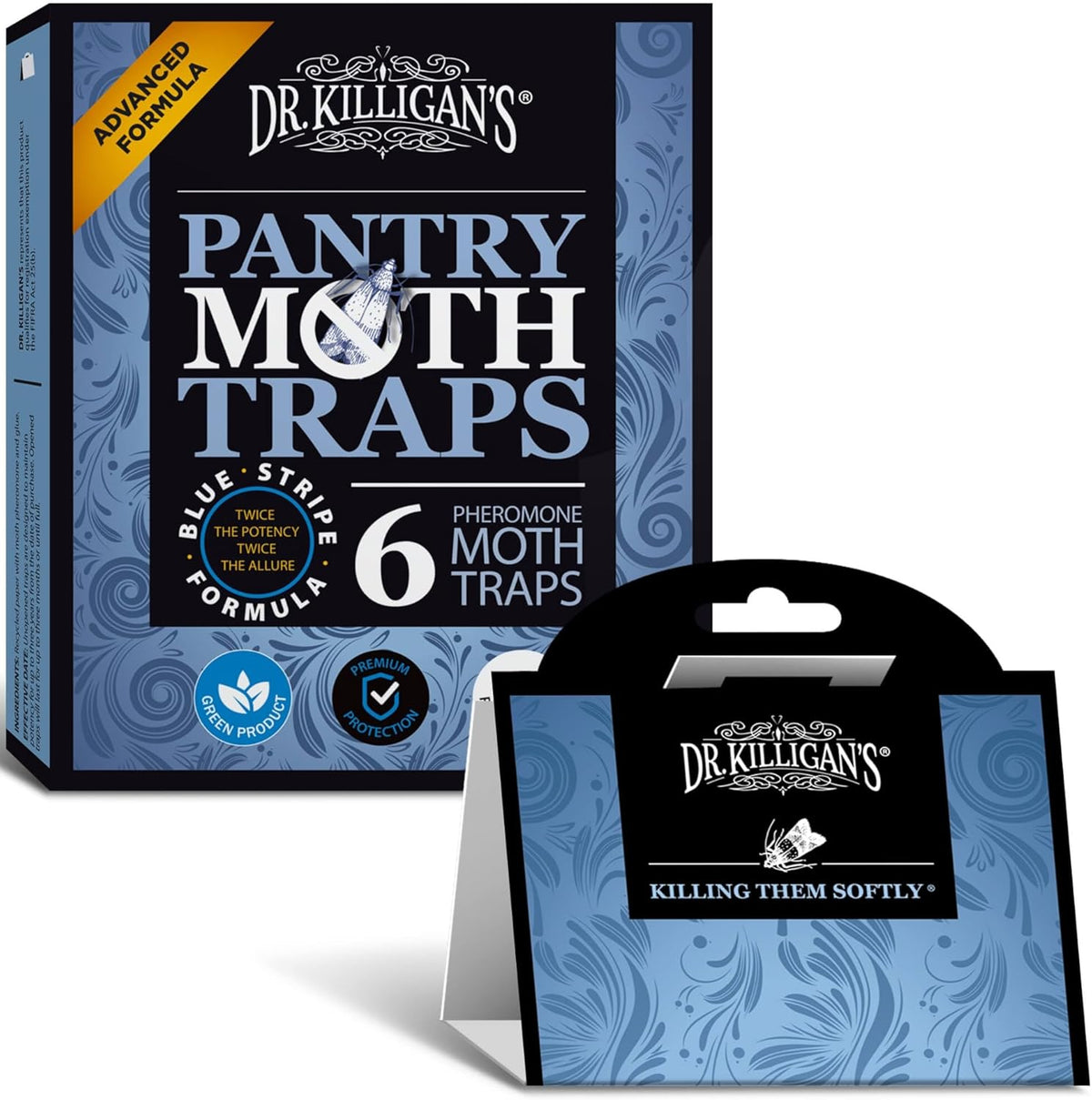 Pantry Moth Traps with Pheromones Prime, 6 Pack, Blue