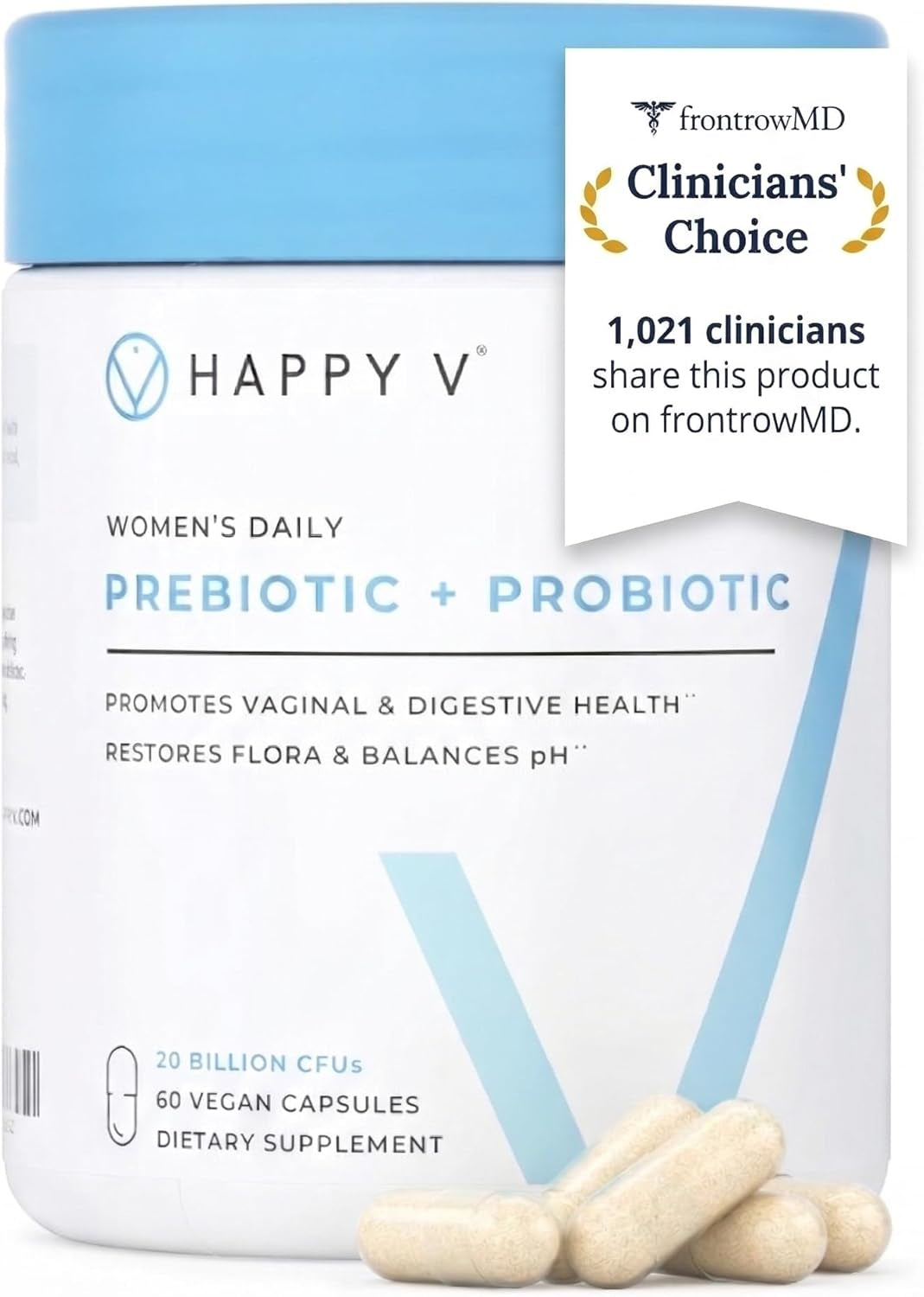 Dr. Formulated Vaginal Probiotics for Women Odor & Itch Support, Urinary & Gut Health, Ph Balance | Womens Daily Probiotic with Patented Prebiotics & Lactobacillus for Feminine Wellness