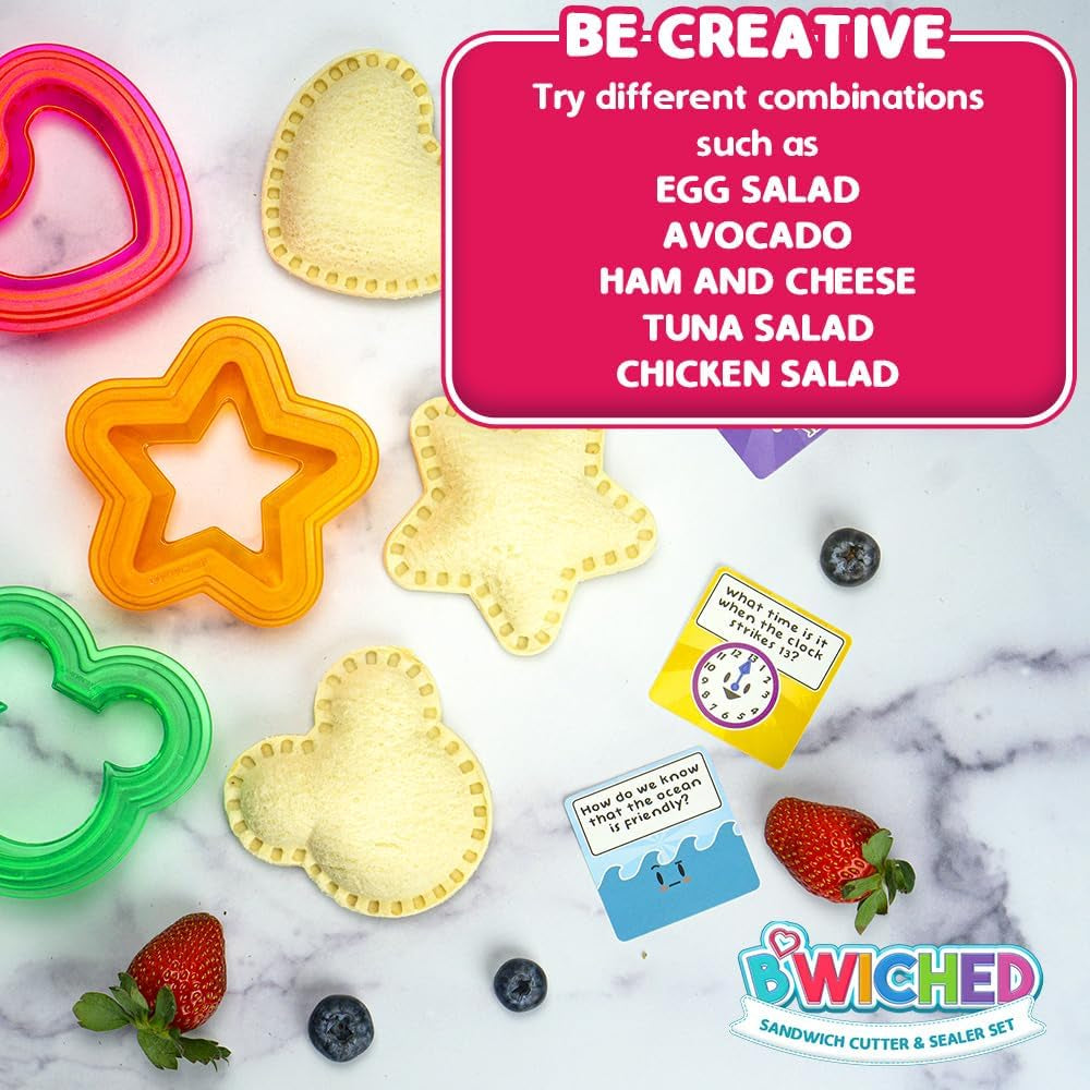 Sandwich Cutter and Sealer - Crustless Sandwich Maker (Heart, Star, Mouse)