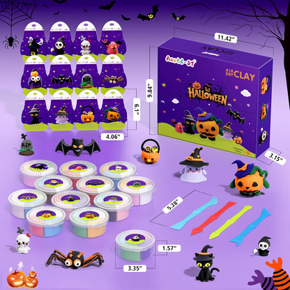 Air Dry Clay Kit, DIY Halloween Crafts, Modeling Clay for Kids