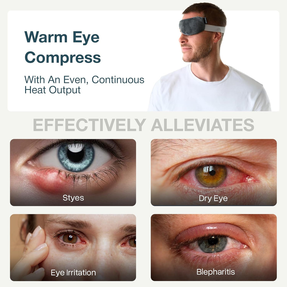 Heated Eye Compress, Warm Compress for Dry Eyes, Blepharitis & MGD