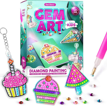 Diamond Art Kit for Kids - Gem Painting - Arts & Crafts Kits for Ages 6-12 - Gifts for 6, 7, 8, 9, 10, 11, 12 Year Old Boy & Girl - Girls Birthday Toys Gift Ideas - Craft Activities