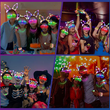 150Pcs Glow in the Dark Party Supplies for Kids and Adults