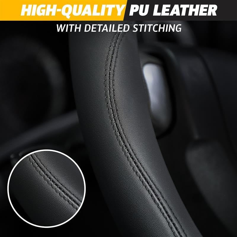 Car Steering Wheel Cover, Black Steering Wheel Cover Women & Men