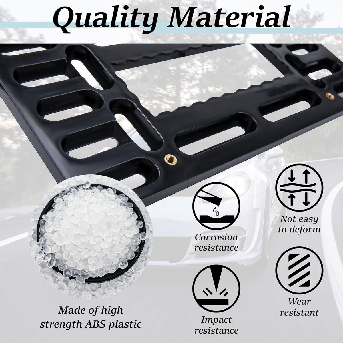 License Plate Bracket Holder, Front License Plate Frames, Universal Kit