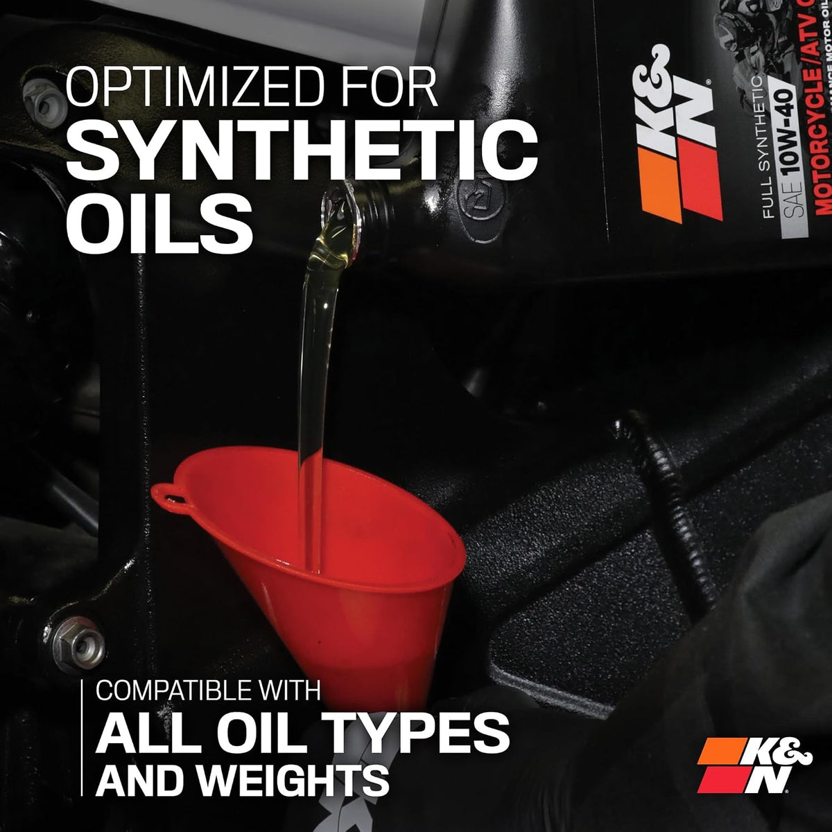 Motorcycle Oil Filter: High Performance, Premium, KN-138