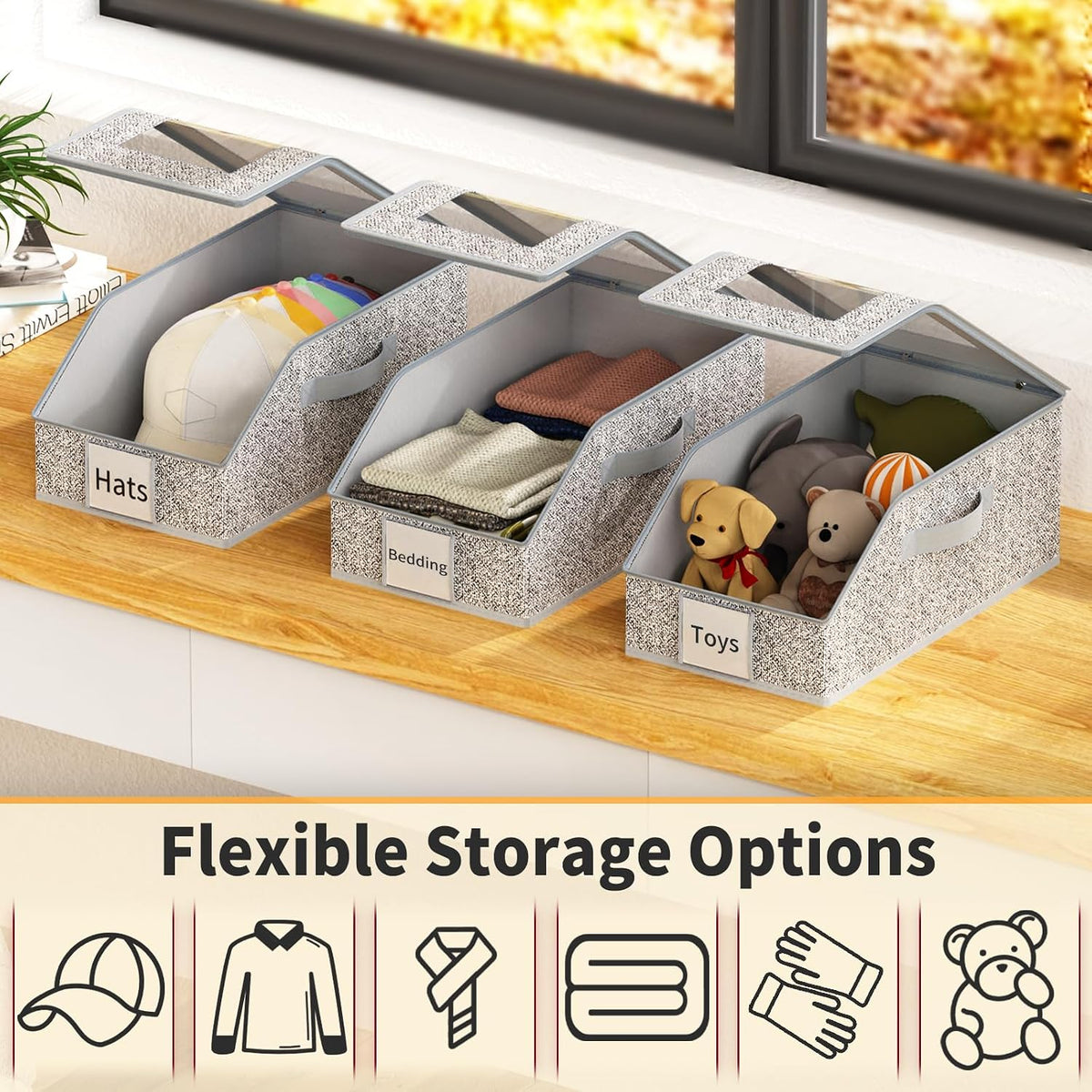 Stackable Hat Storage, Hat Organizer, Baseball Cap Organizer, Quick Access