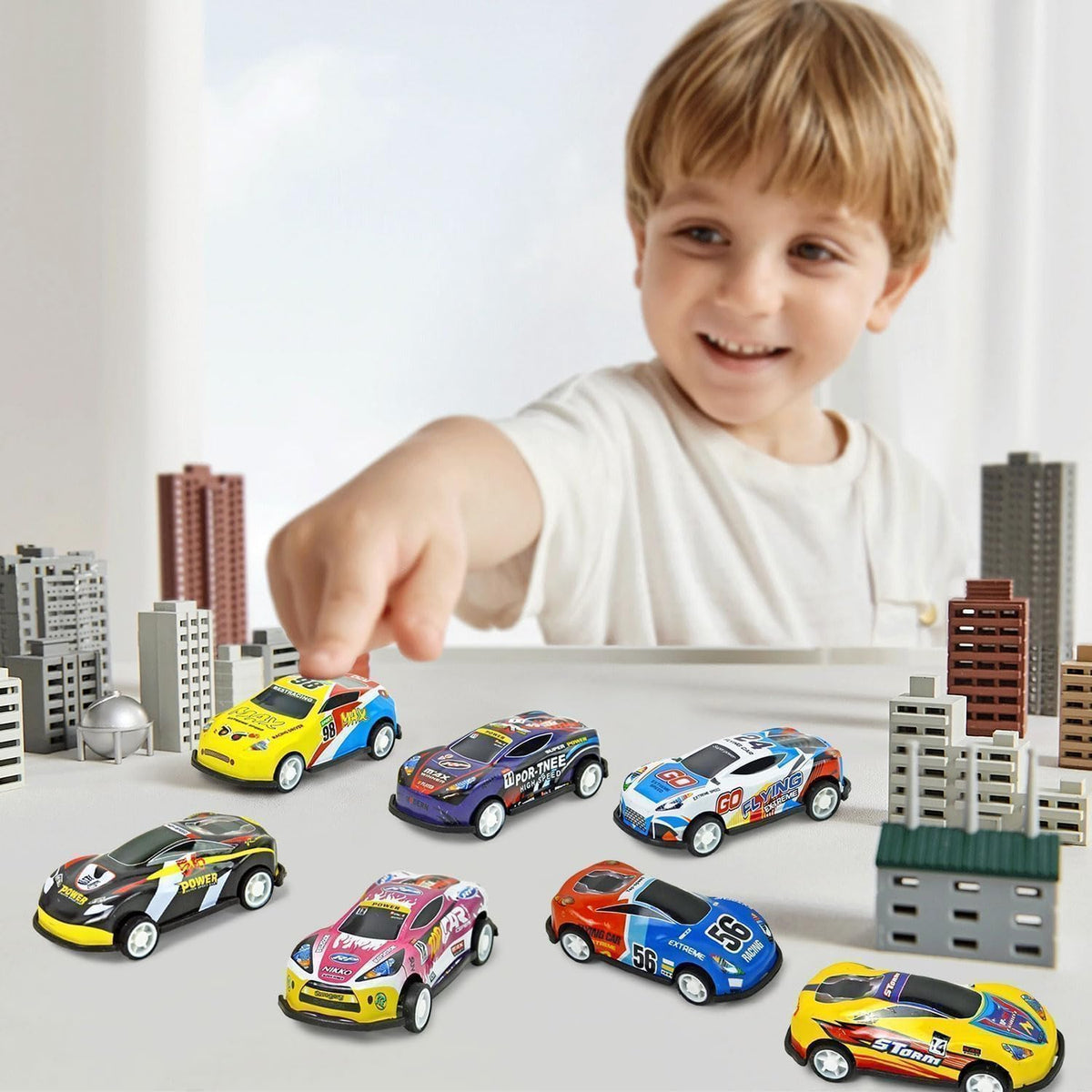 30 Toy Cars for Kids, Mini Race Car Party Favors & Classroom Prizes