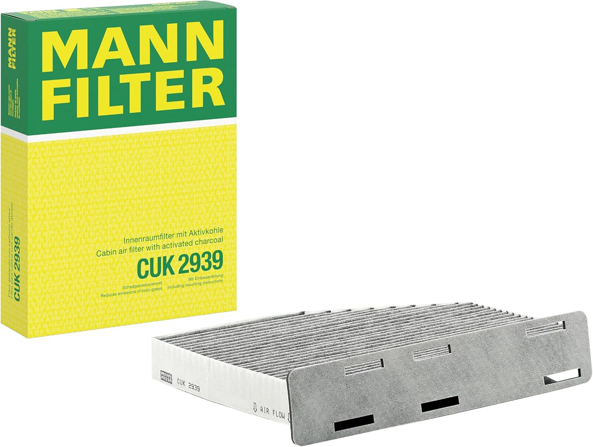 Mann-Filter CUK 2939 Cabin Filter with Activated Charcoal for Select Audi/Volkswagen Models