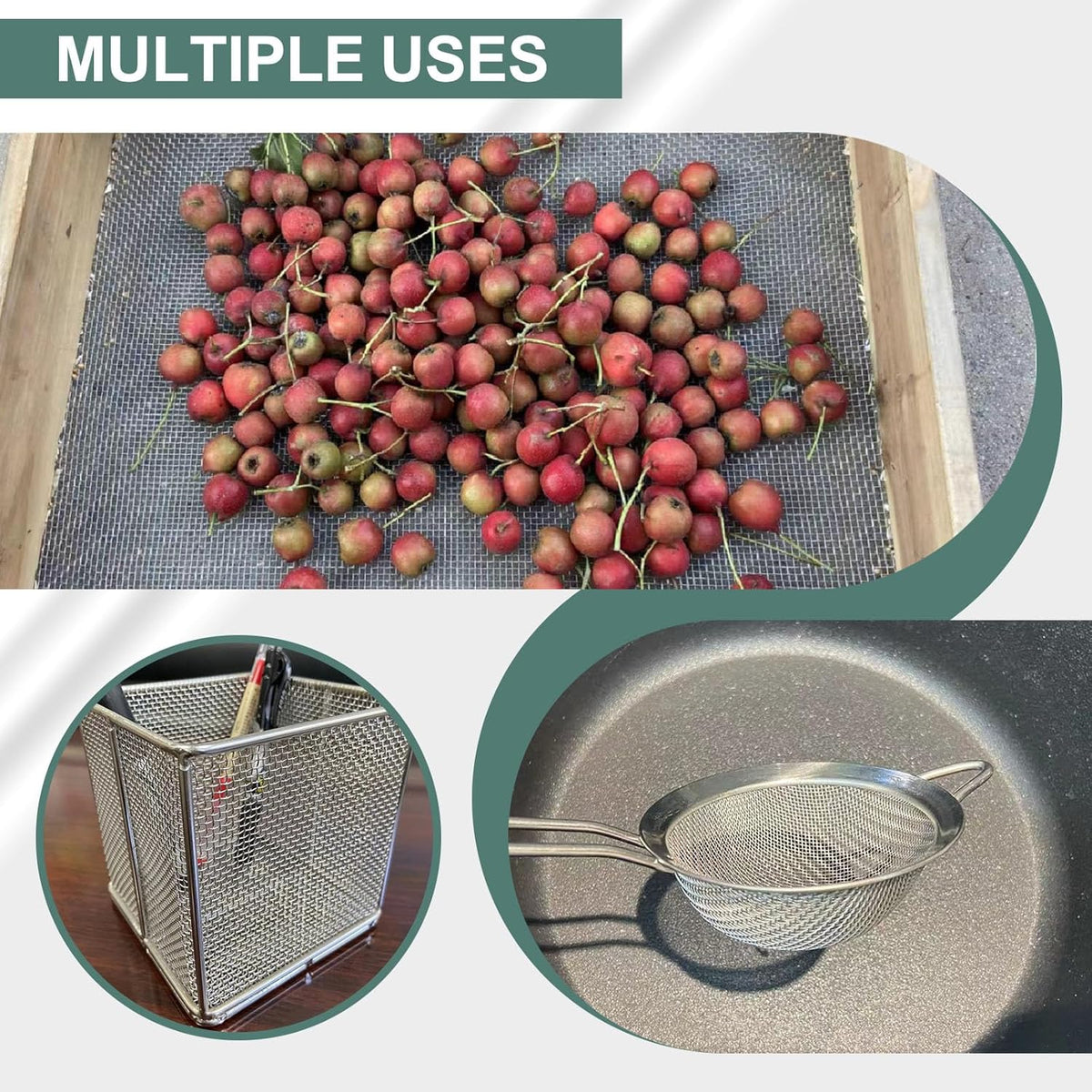 304 Stainless Steel Wire Mesh Screen, 15.7 X 59 Inches, 1Mm Hole 20 Mesh