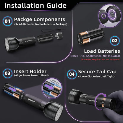 UV Light Stain Detector: 51 LED Black Light Finds Hidden Pet Urine