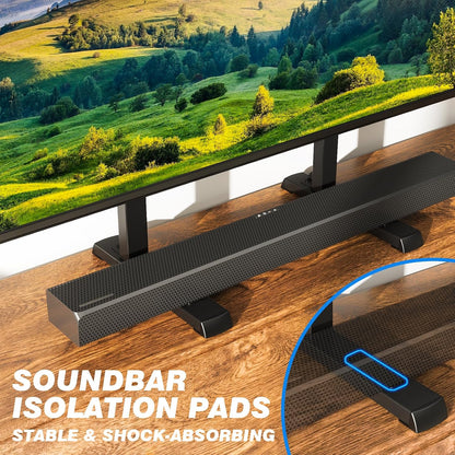 Table Top TV Stand with Height Adjustable TV Legs for 37-90 Inch Tvs