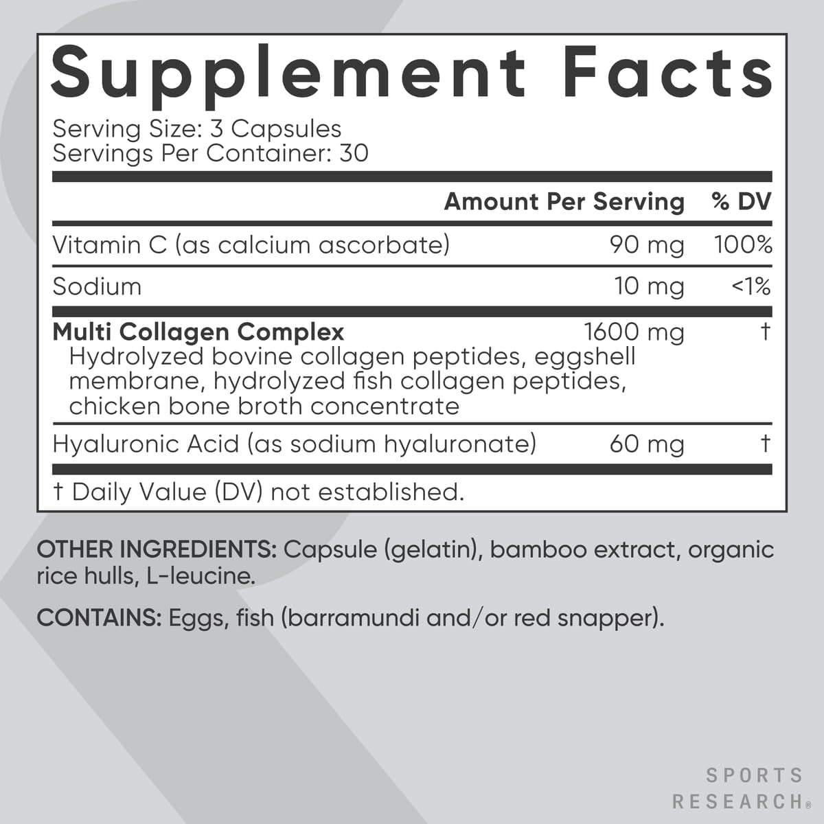 ® Multi Collagen Peptides W/Hyaluronic Acid, 90 Count