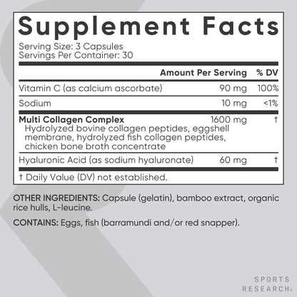 ® Multi Collagen Peptides W/Hyaluronic Acid, 90 Count