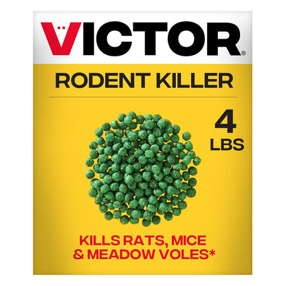 Rodent Killer, 4 Lb Fish-Flavored Bait Balls, Mouse Poisoning Bait