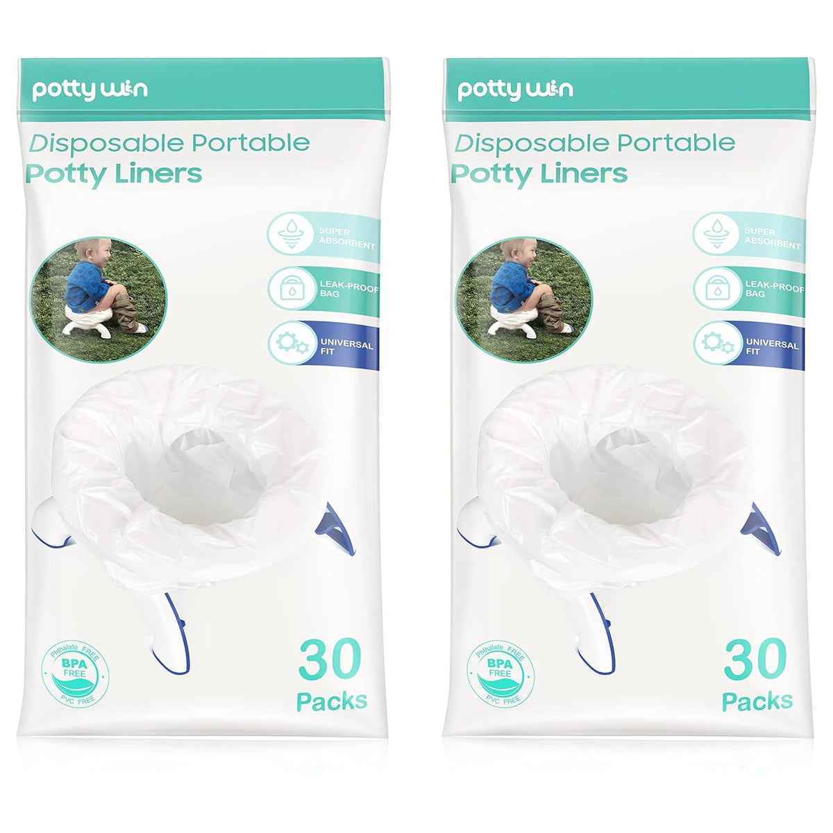 [60 Counts] Disposable Potty Liners Compatible with OXO Tot 2-In-1 Go Potty