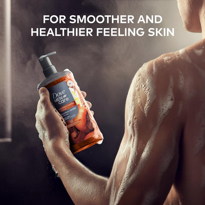 Dove Men Moisturizing Body Wash, Bourbon Vanilla + Hazelnut, 26 Oz