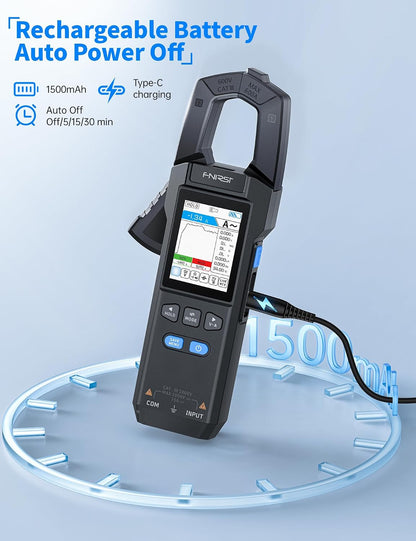DMC-100 Clamp Meter 9999 Counts TRMS, 600A AC/DC Amp Meter