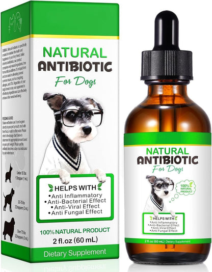 Dog Antibiotics, Natural Antibiotics for Dogs, Dog Multivitamin Herbal Supplements 60Ml