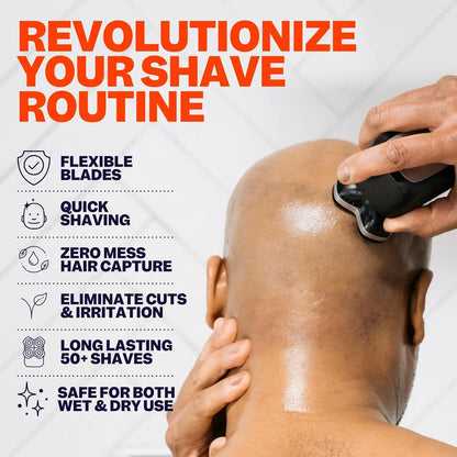 Official Replacement Blades for Flexseries Pro Head Shaver Kit - Refill Blades - High-Performance Blades for Smooth Shaving