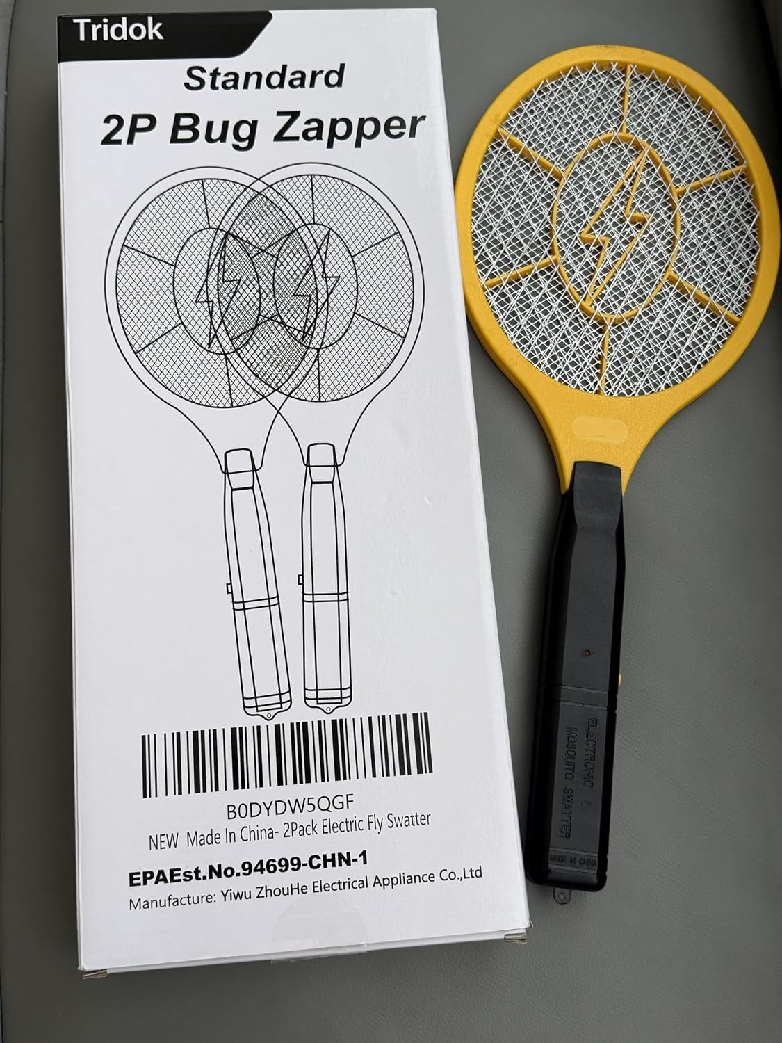Electric Fly Swatter, 2 Pack, Handheld Bug Zapper Racket