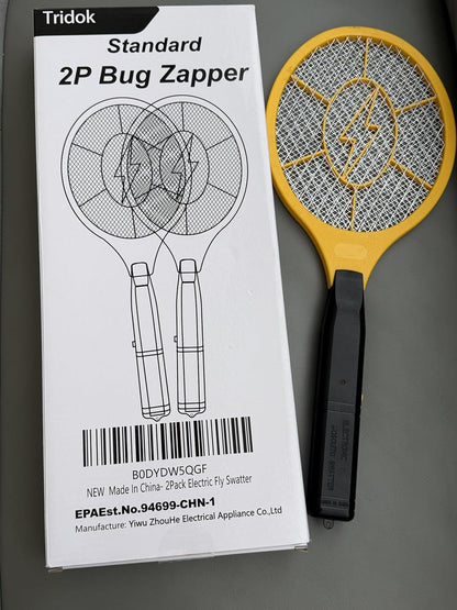 Electric Fly Swatter, 2 Pack, Handheld Bug Zapper Racket