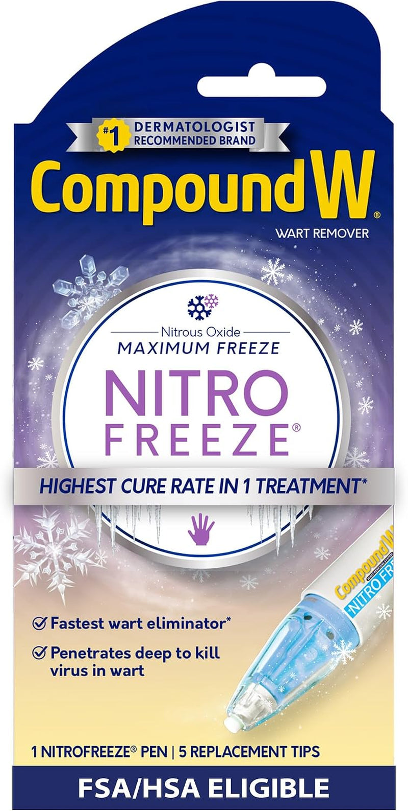 Nitro Freeze Wart Remover, 1 Pen with 5 Applications
