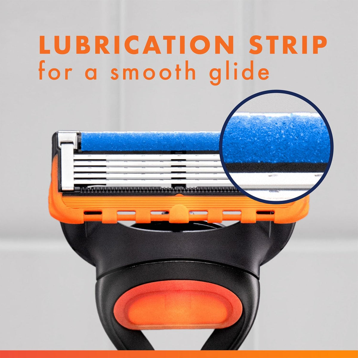 Fusion5 Razors for Men, 1 Razor, 4 Blade Refills, Lubrastrip for a More Comfortable Shave
