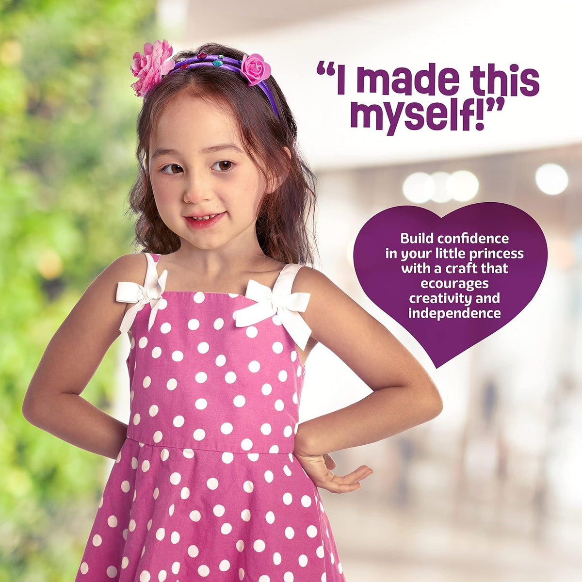 Headband Making Kit for Girls - Arts & Crafts Easter Gift - Make Your Own Fashion Headbands for Kids - DIY Hair Accessories - Gift for Ages 5-12 Year Old Girl - Little Kids Art & Craft Gifts