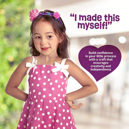 Headband Making Kit for Girls - Arts & Crafts Easter Gift - Make Your Own Fashion Headbands for Kids - DIY Hair Accessories - Gift for Ages 5-12 Year Old Girl - Little Kids Art & Craft Gifts