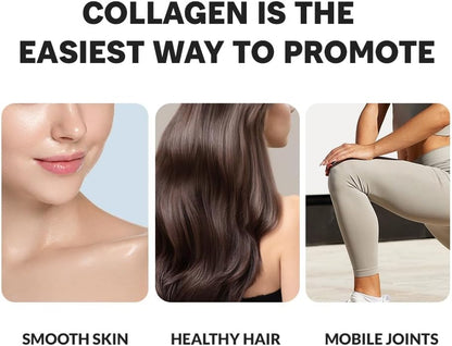 Marine Collagen Peptides - Hydrolyzed Ultra-Fine Collagen Powder for Women & Men, Hyaluronic Acid, Biotin, Vitamin C, for Skin, Hair, Nails, Joints, Non-Gmo, Unflavored, Easily Dissolved, 16Oz