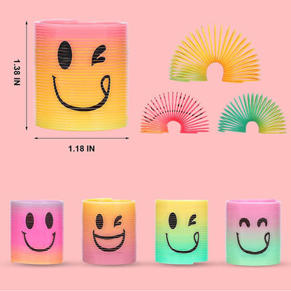 24 Pcs Mini Spring Party Favors for Kids 3-5 4-8, Goodie Bags Stuffers for Birthday Party, Classroom Prizes Kids Prizes, Small Bulk Toys Gifts (4 Smile)