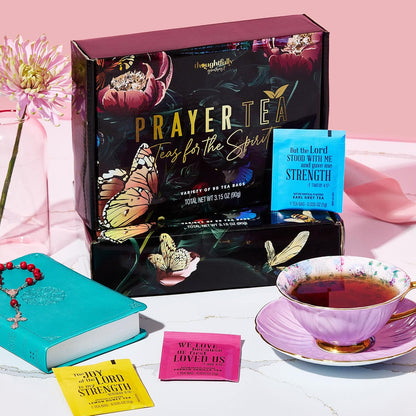 Christian Prayer Tea Gift Set, Religious Gifts for Women, Set of 90