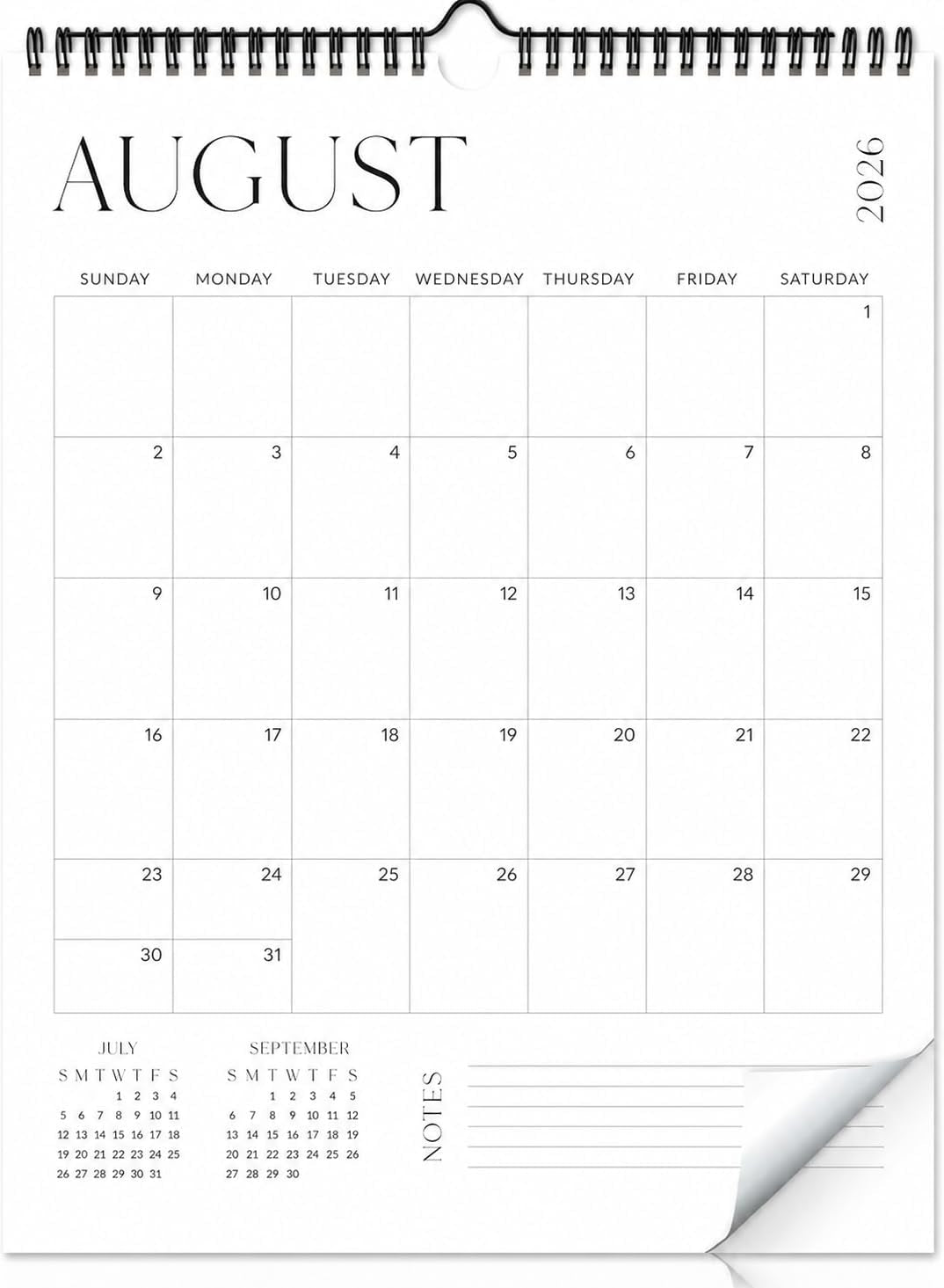 Beautiful 2026-2027 Wall Calendar - Runs from June 2026 until December 2027