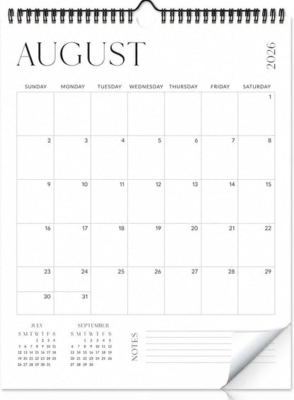 Beautiful 2026-2027 Wall Calendar - Runs from June 2026 until December 2027