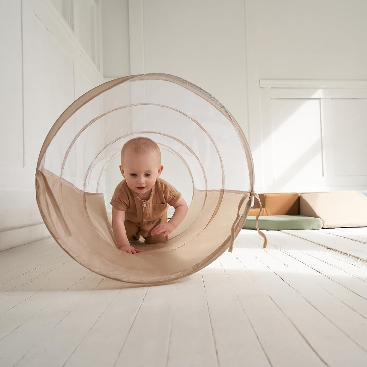Fun Climbing Toy Set for Toddlers 1-3 - Crawl Tunnel, Foam Climbing Blocks