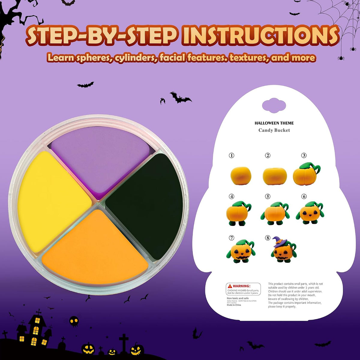 Air Dry Clay Kit, DIY Halloween Crafts, Modeling Clay for Kids