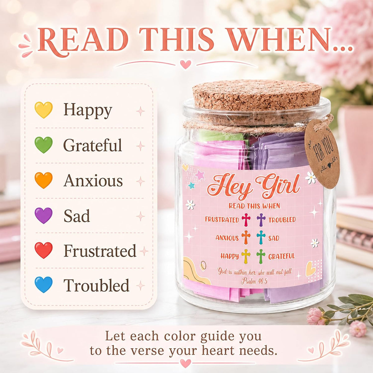 Bible Verse Jar for Teen Girl – Teen Girl Gifts Trendy Stuff, Christian Gift for Teens, Graduation Gifts