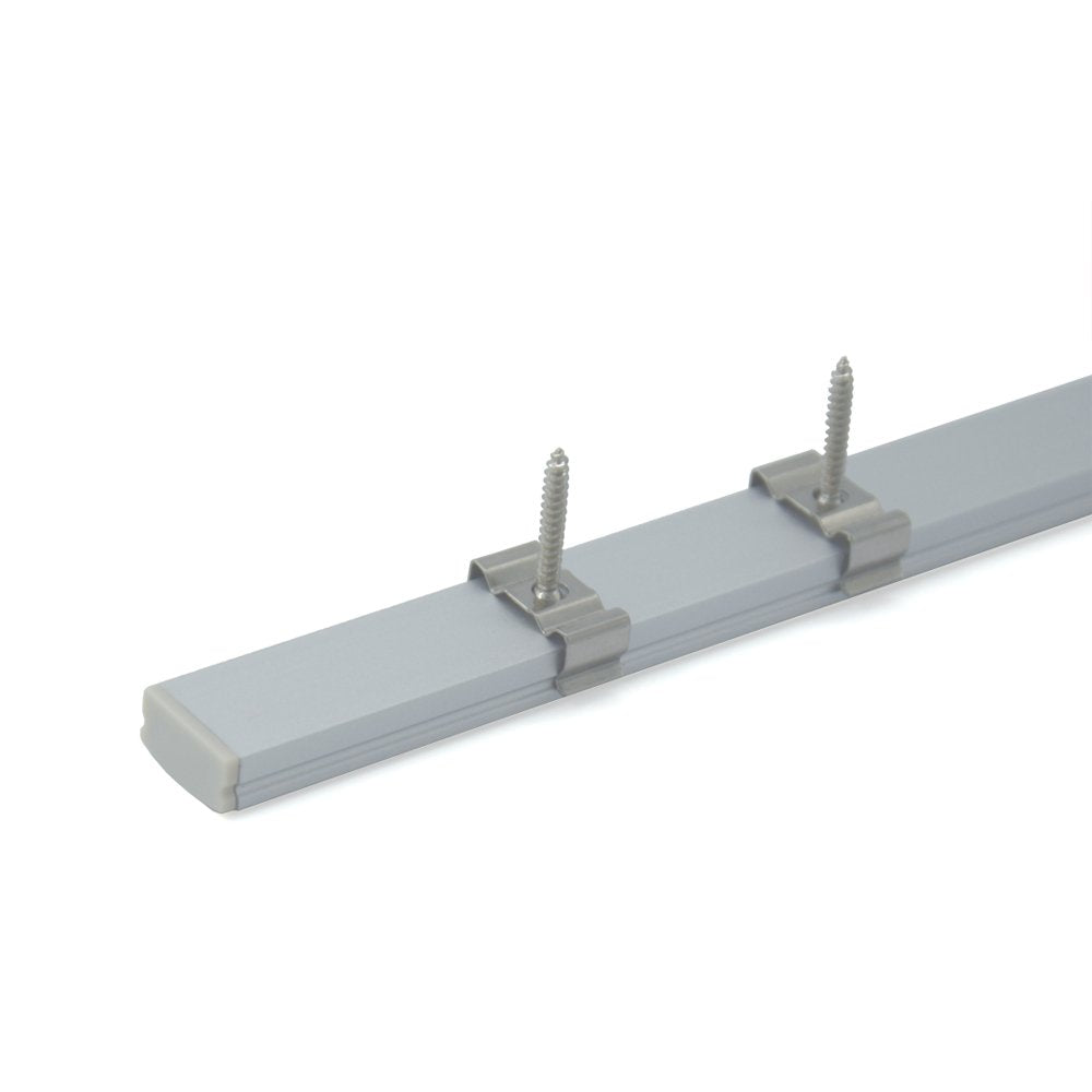 10-Pack 6.6Ft/ 2Meter U Shape LED Aluminum Channel System with Milky Cover, End Caps and Mounting Clips, Aluminum Profile for LED Strip Light Installations, Very Easy Installation