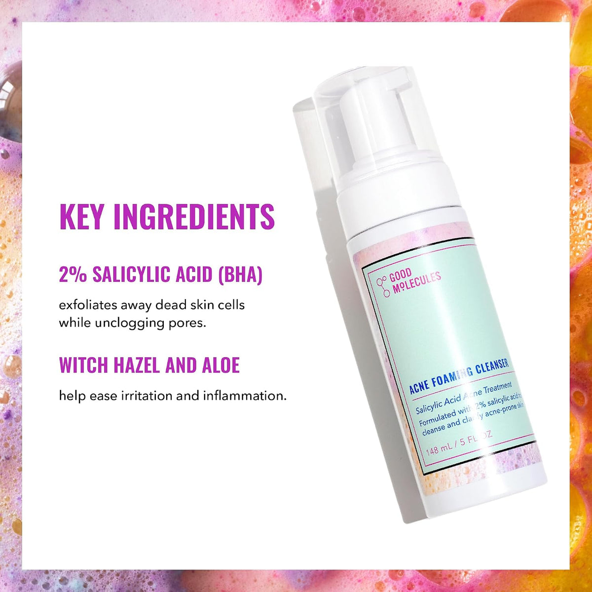 Acne Foaming Cleanser, 2% Salicylic Acid, 5 Fl Oz