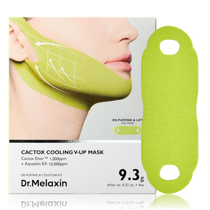 CACTOX V-Lifting Mewing Band – Cactox + Caffeine + Collagen Double Chin Lifting Band for Sagging Jawline & Facial Puffiness | 115.49% Jaw & Chin Lifting Improvement | Korean V-Line Lifting