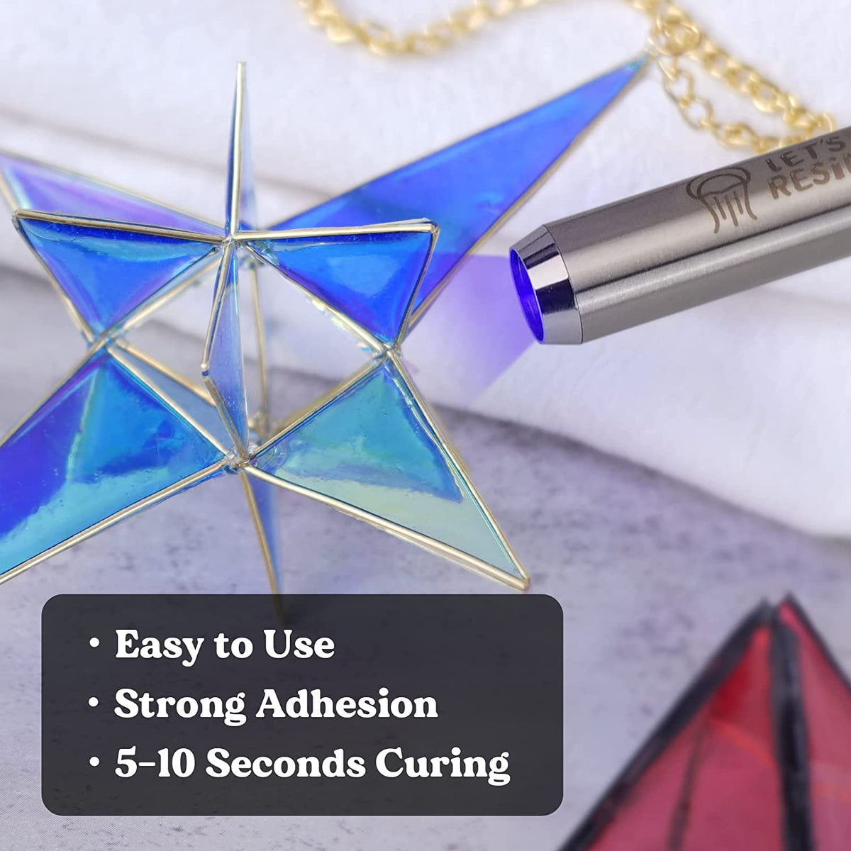 UV Resin Kit with Light, Bonding&Curing in Seconds, 30G