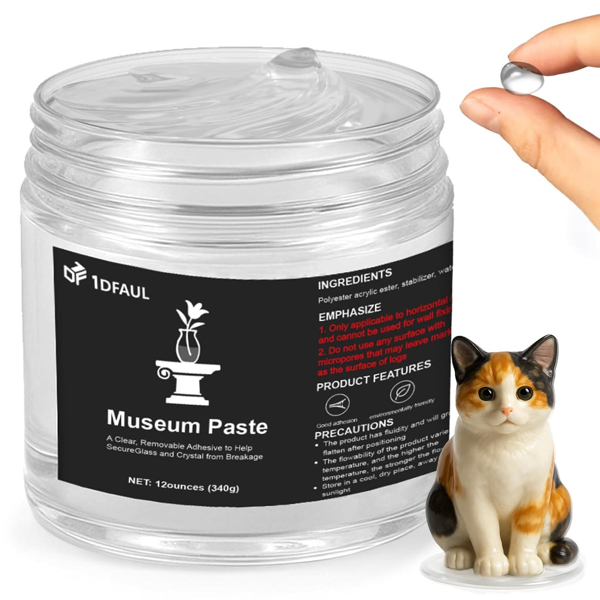 12 Oz Exhibits Fix Gel for Museum, Removable Museum Paste Putty Wax