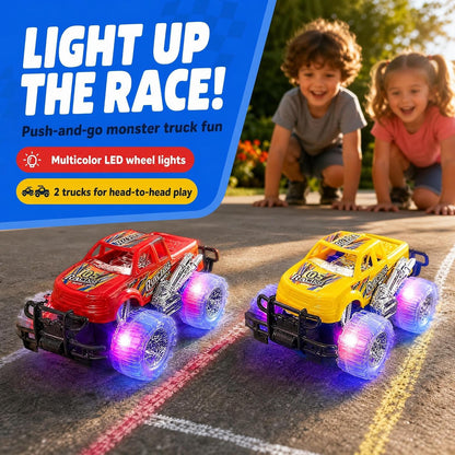 Light up Monster Truck Toys for Toddler Boys, Toy Cars Gift