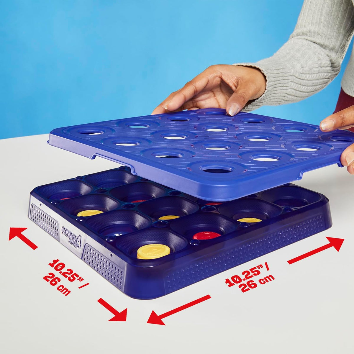 Connect 4 Frenzy Game | Bounce Discs 4 the Win | Family Party Games for Kids, Teens, and Adults | Ages 8+ | 2 to 6 Players | 10 Mins. | Portable Games