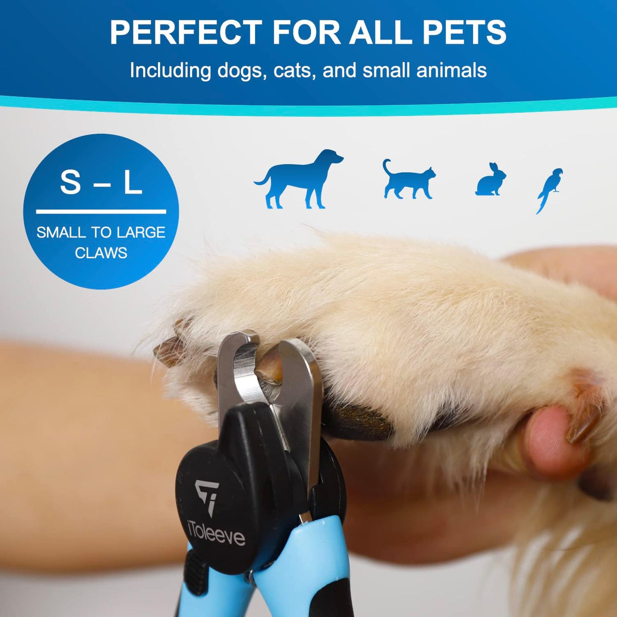 LED Dog Nail Clipper with Light, Illuminates Nails Helps See Quick